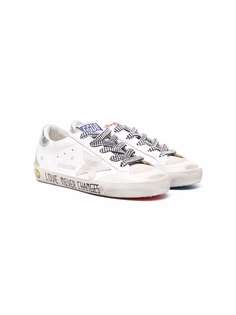 Golden Goose Kids кеды с нашивкой