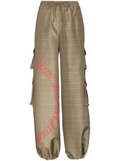 Daily Paper клетчатые брюки широкого кроя