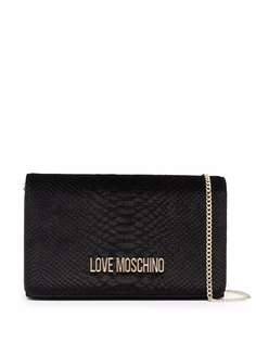 Love Moschino сумка с тиснением под кожу крокодила и логотипом