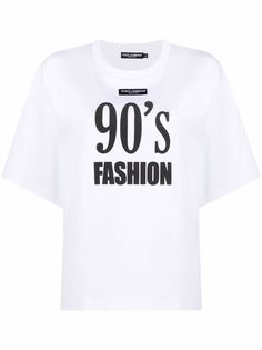 Dolce & Gabbana футболка с приспущенными плечами и надписью