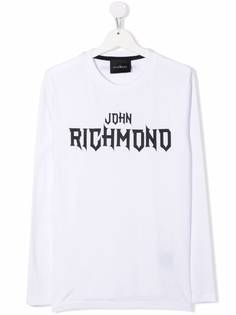 John Richmond Junior топ с длинными рукавами и логотипом