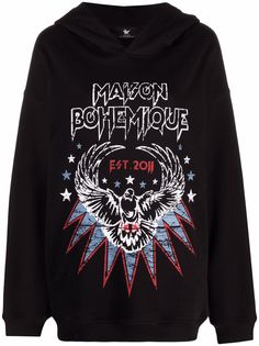 Maison Bohemique logo-print hoodie
