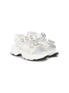 Ermanno Scervino Junior декорированные сандалии на массивной подошве