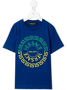 Versace Kids футболка с нашивкой-логотипом
