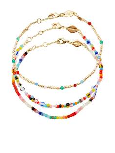 Anni Lu набор из трех позолоченных браслетов El Dorado
