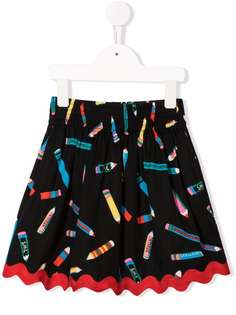 Stella McCartney Kids расклешенная юбка с принтом