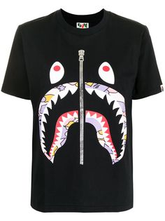 A BATHING APE® футболка Shark с камуфляжным принтом Bape