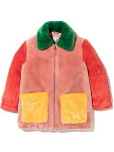 Stella McCartney Kids пальто в стиле колор-блок