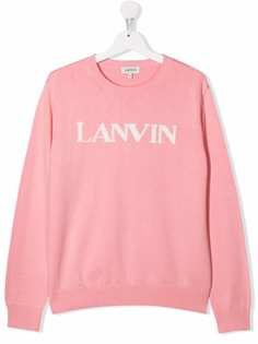 LANVIN Enfant толстовка с круглым вырезом и логотипом