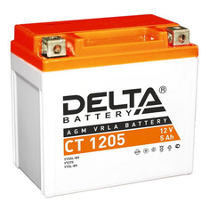 Аккумулятор для мотоциклов DELTA BATTERY CT 1205 5Ач 80A