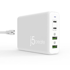 Сетевое зарядное устройство j5create 100W PD USB-C Super Charger (белый)