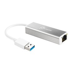Переходник j5create USB 3.0 Gigabit Ethernet Adapter (серебристый)