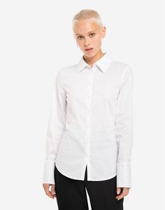 Белая классическая рубашка с длинным рукавом Gloria Jeans