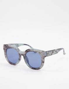 Солнцезащитные очки в массивной оправе с черепаховым дизайном Jeepers Peepers-Серый