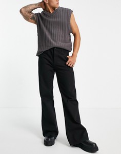 Черные расклешенные джинсы Topman-Черный цвет