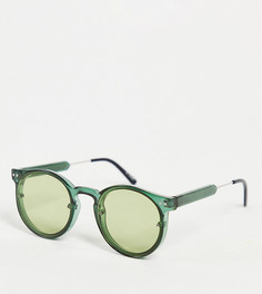 Солнцезащитные очки в стиле унисекс в оправе оливково-зеленого цвета с линзами в тон Spitfire Post Punk – эксклюзивно для ASOS-Зеленый цвет