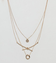Ярусное ожерелье с подвесками ASOS CURVE-Золотой