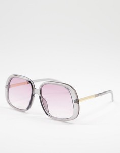 Солнцезащитные oversized-очки в стиле 70-х с розовыми линзами ASOS DESIGN-Розовый цвет