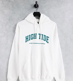 Эксклюзивный белый свитшот с принтом "High Tide" New Girl Order