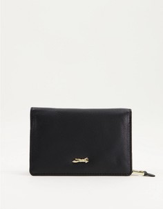Удлиненный кожаный кошелек черного цвета Paul Costelloe-Черный цвет