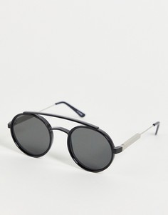 Женские круглые солнцезащитные очки черного цвета Spitfire Stay Rad-Черный цвет