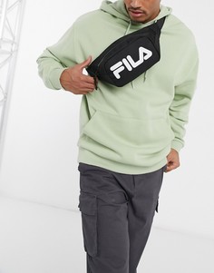 Черная сумка-кошелек на пояс с крупным логотипом Fila Coel-Черный цвет