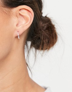 Серебристые серьги-кольца среднего размера Topshop-Серебристый