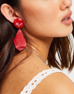 Красные серьги-подвески из смолы Topshop-Красный