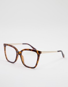 Женские очки с защитой от синего излучения в коричневой оправе Quay Video On-Коричневый цвет
