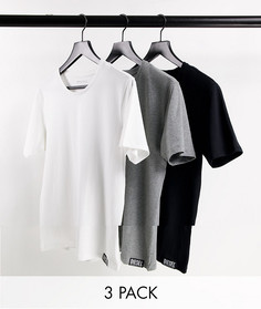 Набор из 3 футболок черного, белого и серого цвета Diesel Randall-Разноцветный
