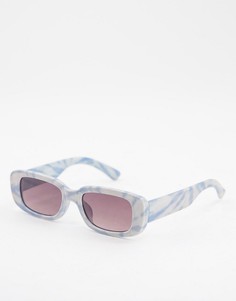 Солнцезащитные очки в прямоугольной оправе сиреневого цвета с рисунком тай-дай Skinnydip-Фиолетовый цвет