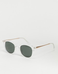 Круглые солнцезащитные очки в прозрачной оправе в стиле унисекс AJ Morgan-Прозрачный