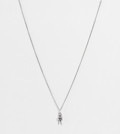 Ожерелье из стерлингового серебра с подвеской «Мир» Serge DeNimes – эксклюзивно для ASOS-Серебристый