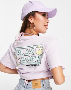 Выбеленная сиреневая oversized-футболка New Girl Order Play Buoy-Фиолетовый цвет
