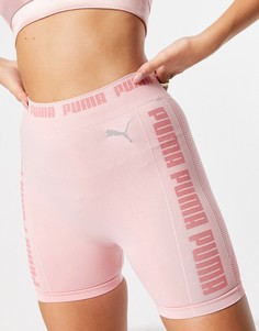 Нежно-розовые бесшовные шорты длиной 5 дюймов Puma Training Evoknit-Розовый цвет