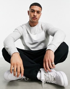 Светло-серый свитшот с большим логотипом BOSS Athleisure Salbo Batch
