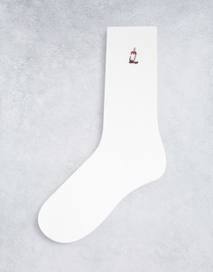 Носки с вышивкой мороженого Topman-Белый