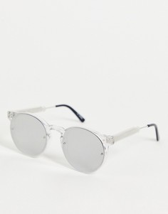 Солнцезащитные очки в прозрачной оправе с серебристыми стеклами Spitfire Post Punk-Прозрачный