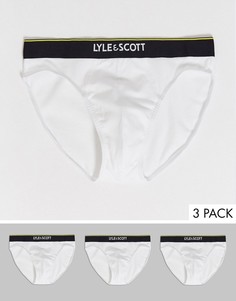 Набор из 3 белых трусов Lyle & Scott-Белый