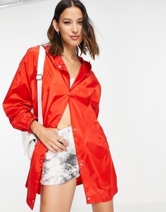 Красный дождевик на пуговицах ASOS DESIGN-Фиолетовый цвет