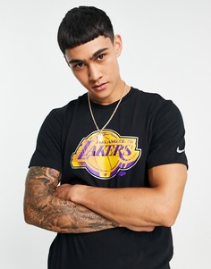Черная футболка с логотипом Nike Basketball LA Lakers-Черный цвет