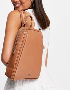 Кожаный рюкзак светло-коричневого цвета, держащий форму, Paul Costelloe-Коричневый цвет