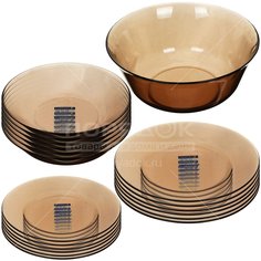 Сервиз столовый из стекла, 19 предметов, Ambiante Eclipse L5176 Luminarc