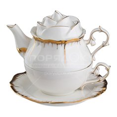 Сервиз чайный из фарфора, 3 предмета, Цветочная симфония 590-056