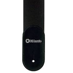 2 INCH ELASTIC STRAP W/LEATHER ENDS BLACK DD3100E Dimarzio