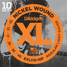 EXL110-10P PROPACK XL REGULAR LIGHT D'addario