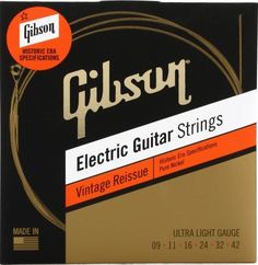 SEG-HVR9 VINTAGE REISSUE ELECTIC GUITAR STRINGS, ULTRA LIGHT GAUGE Gibson