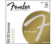 STRINGS NEW ACOUSTIC 70L 80/20 BRONZE BALL END 12-52 Fender