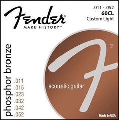 STRINGS NEW ACOUSTIC 60CL PHOSPHOR BRONZE 11-52 Fender