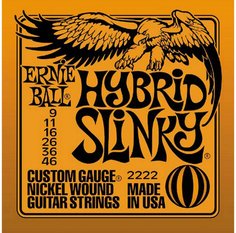 2222 Hybrid Slinky Nickel Wound Electric Guitar Strings - 9-46 Gauge Ernie Ball